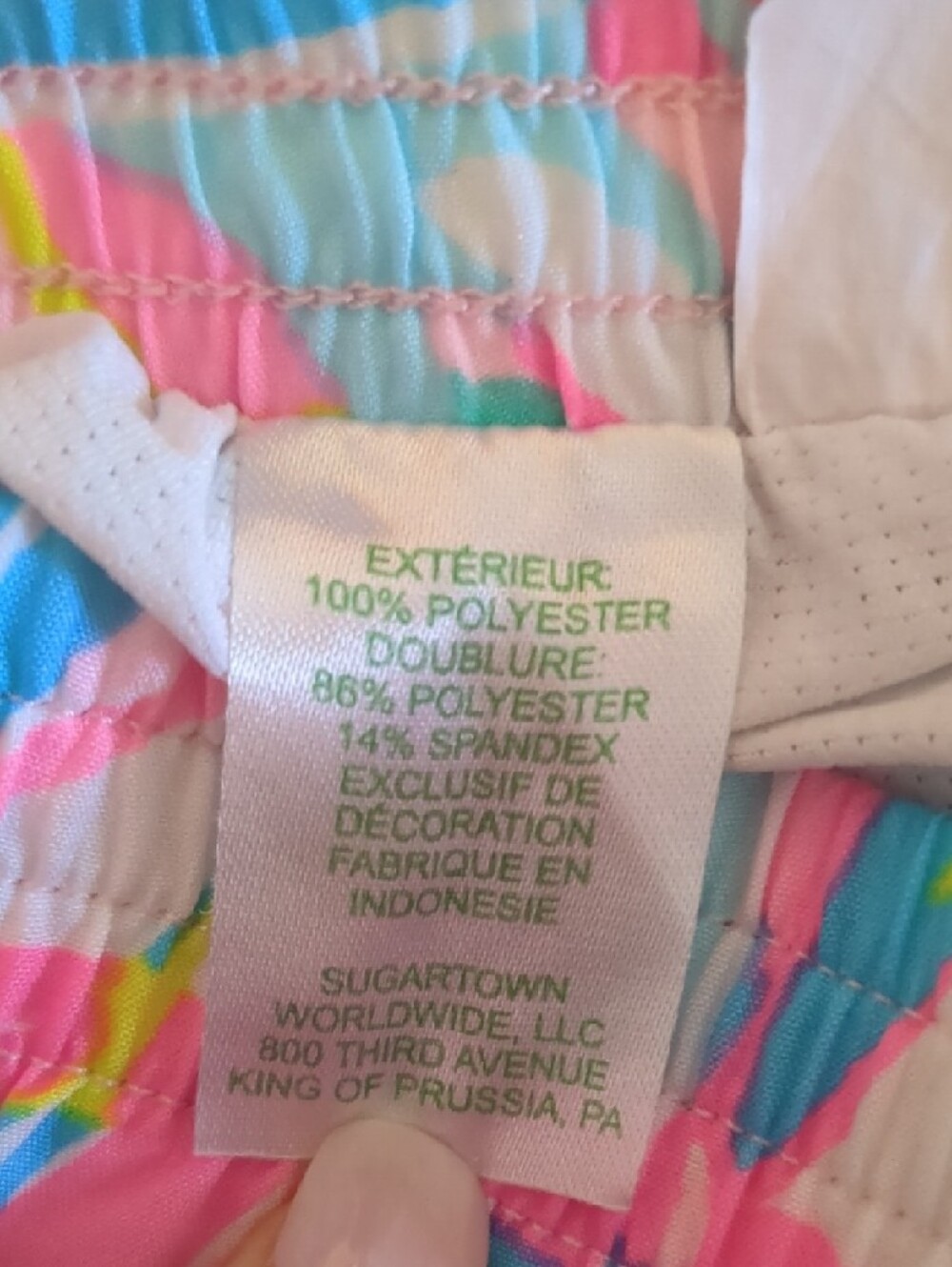Lilly Pulitzer Multicolor Tropical Shorts - Pink, Aqua & Lime - Picture 4 of 5